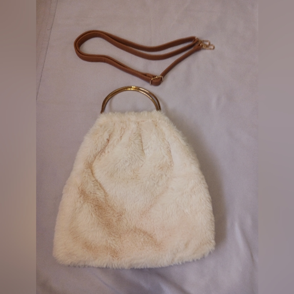 Faux Fur Tote Handbag